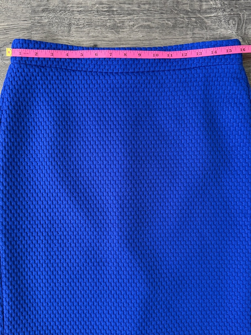 J.Crew No. 2 Pencil Skirt Size 8 Cobalt Blue Textured Office Workwear Preppy - Picture 7 of 10